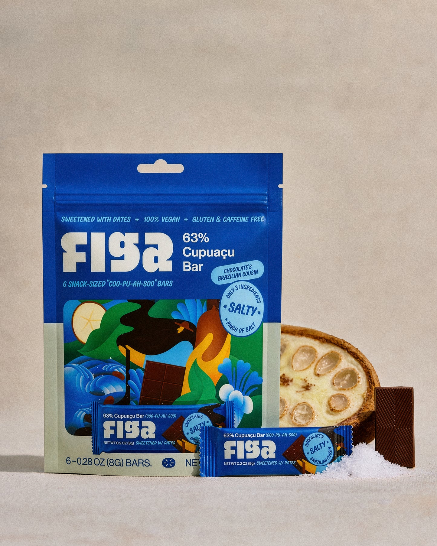 Figa Minis - Salty | 6-Pack Snack Pouch